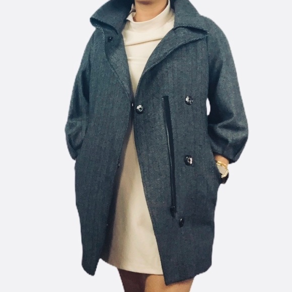 ATTITUDE Cocoon coat - Picture 3 of 9